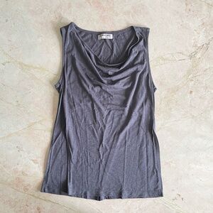 Michael Stars designer gray cowl neck top